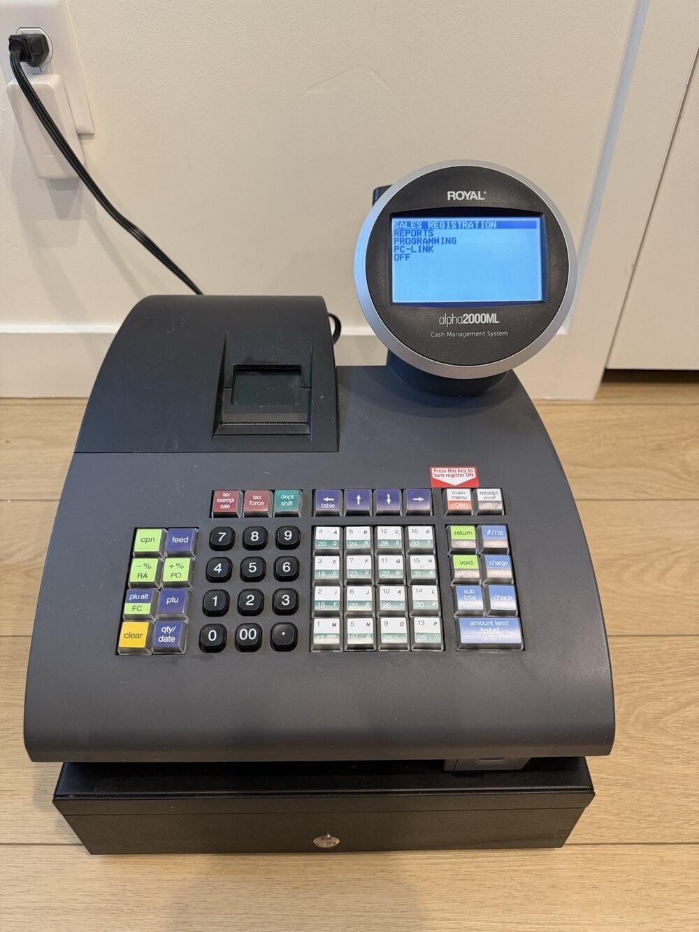 Royal alpha 2000ML Electronic Cash Register Works No Keys